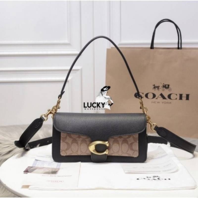 Coaach Tabby 26 Shoulder Bag With OG Box & Dust Bag (Printed Black - 244)