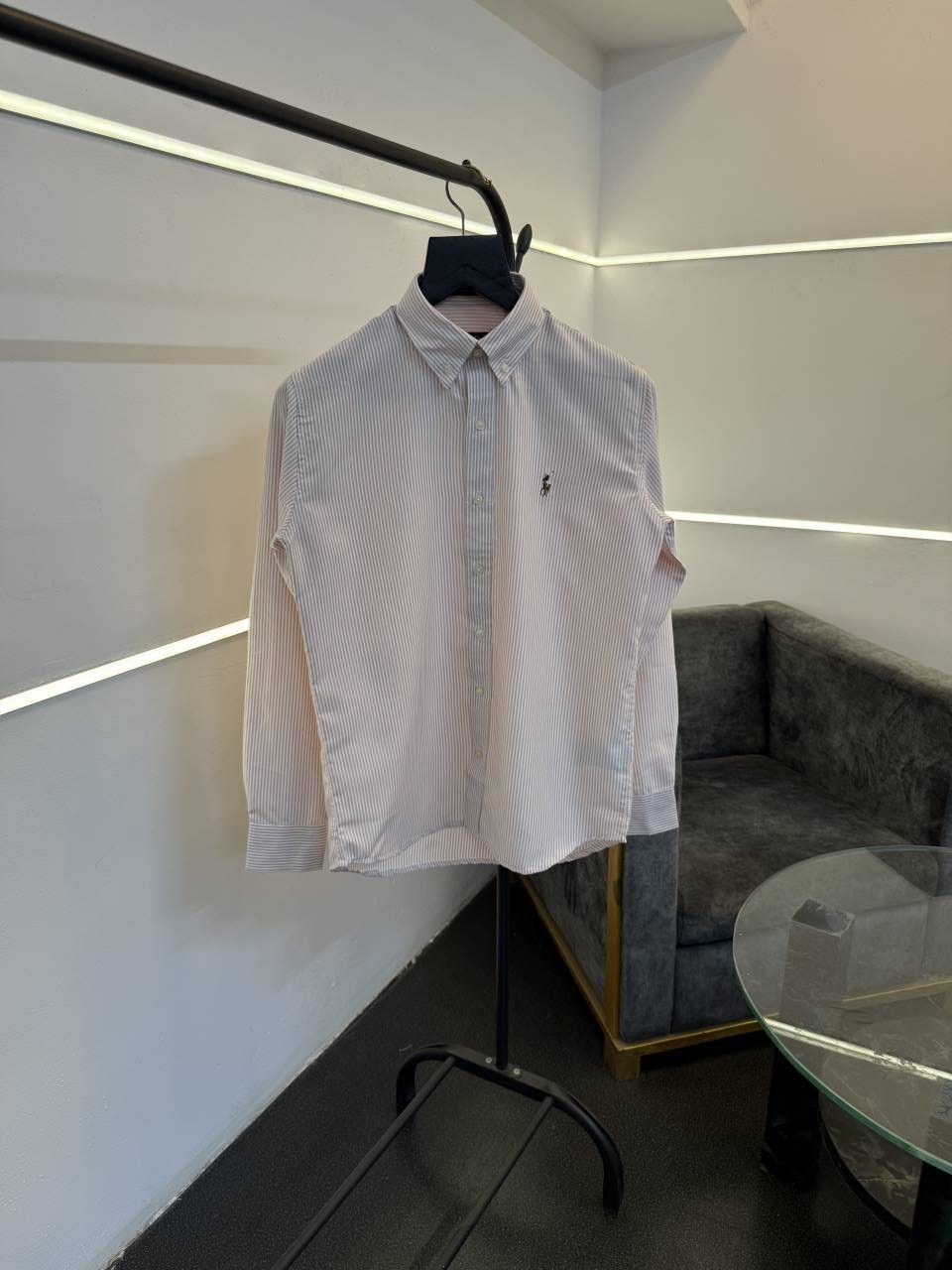 Ralph lauren light pink imported oxford lining shirt