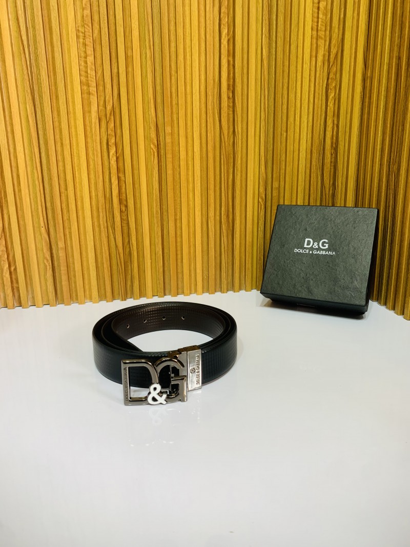 11 D&G DOLCHE GABANA BLACK PREMIUM QUALITY REVERSIBLE BELT WITH BOX