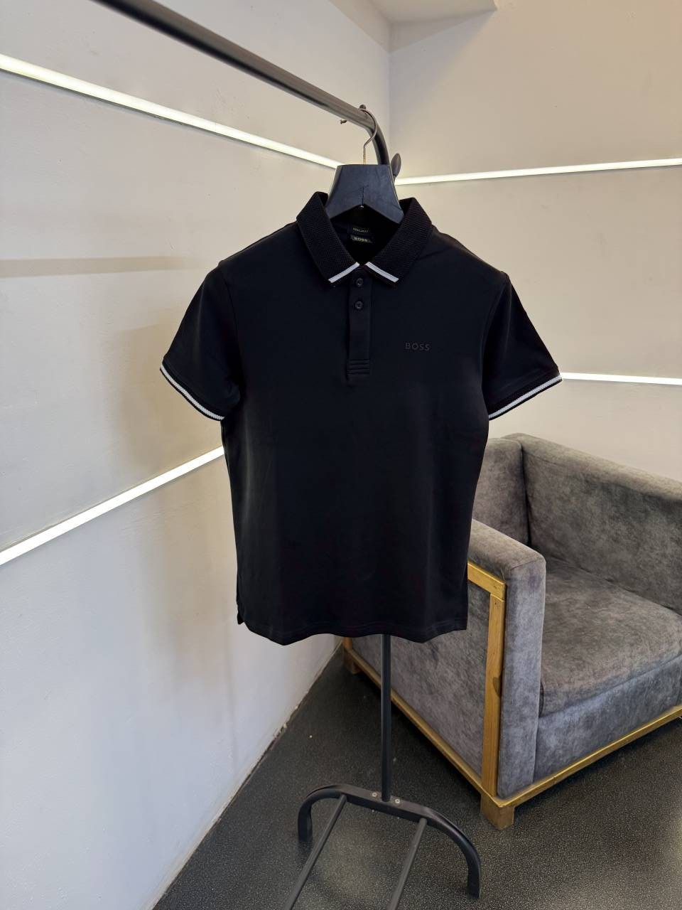 Hugo bos imported polo tshirt black