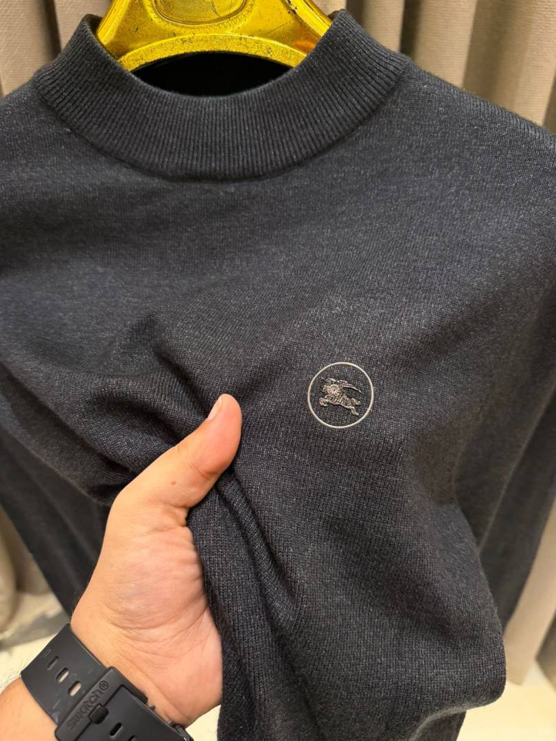 Burbery Chest Logo Sweatshirt Dark Grey
