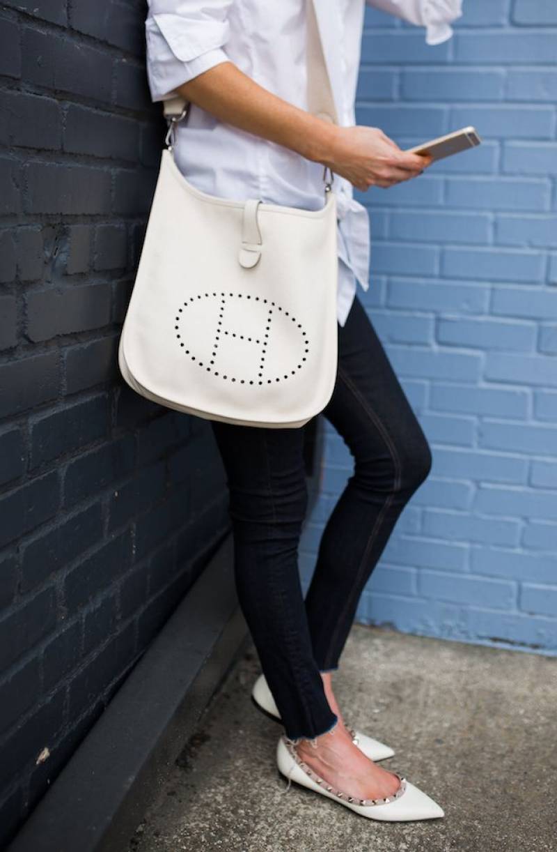 Valentyno_Rockstud_Patent_White_Ballerina_Flats_For_Women_With_Original_Box_And_Carry_Bag