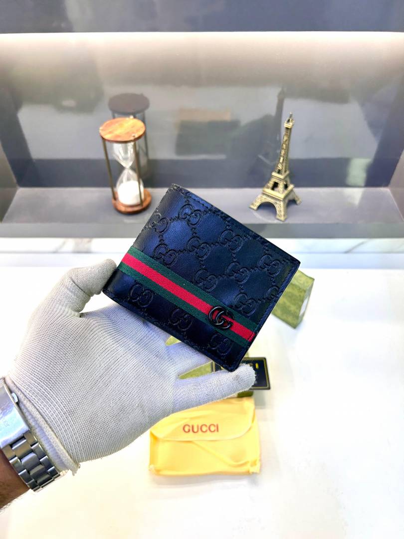 Gucc_ Black Premium Quality Wallet Fa 637