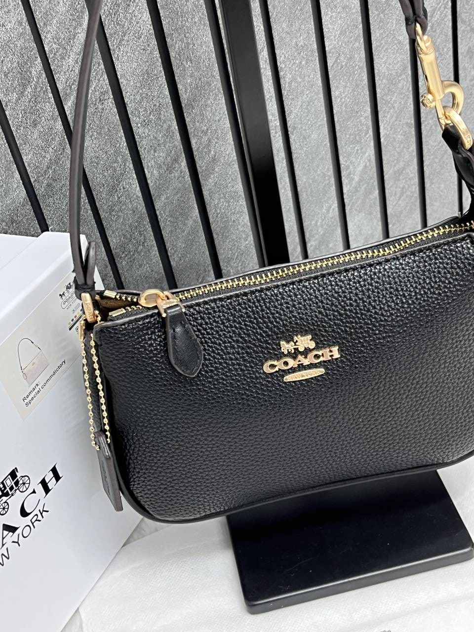 Coacch Nolita All-Black With Original Box DustCover & Pearl charm