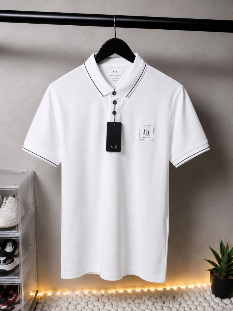Armani Exchange Classic Polo White 1075 Sale offer VS1000