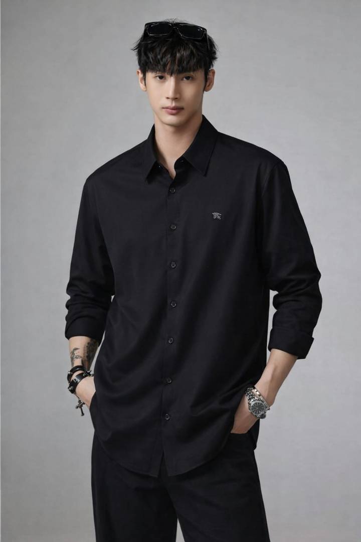 BURBERY IMPORTED TRENDING KOREAN SHIRT BLACK