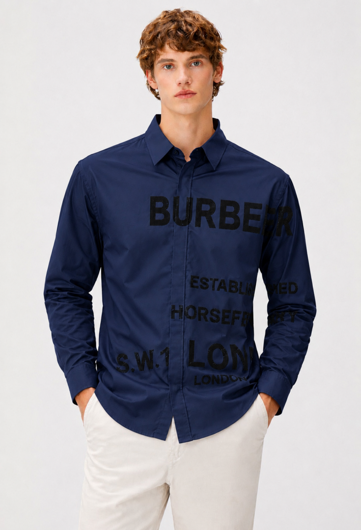 BURBERY IMPORTED STORE ARTICLE CHINA FULL SLEEVES SHIRT