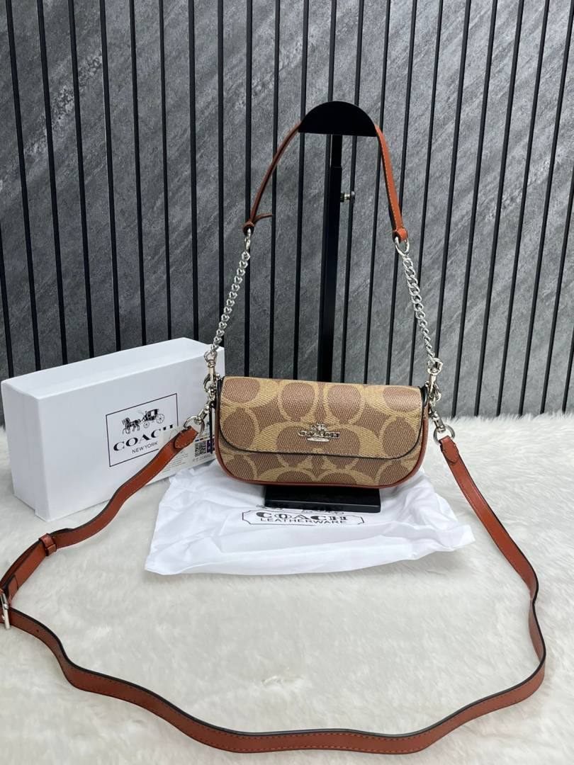 Coacch Hailey Apricot-Beige ShoulderBag With Original Box & DustCover
