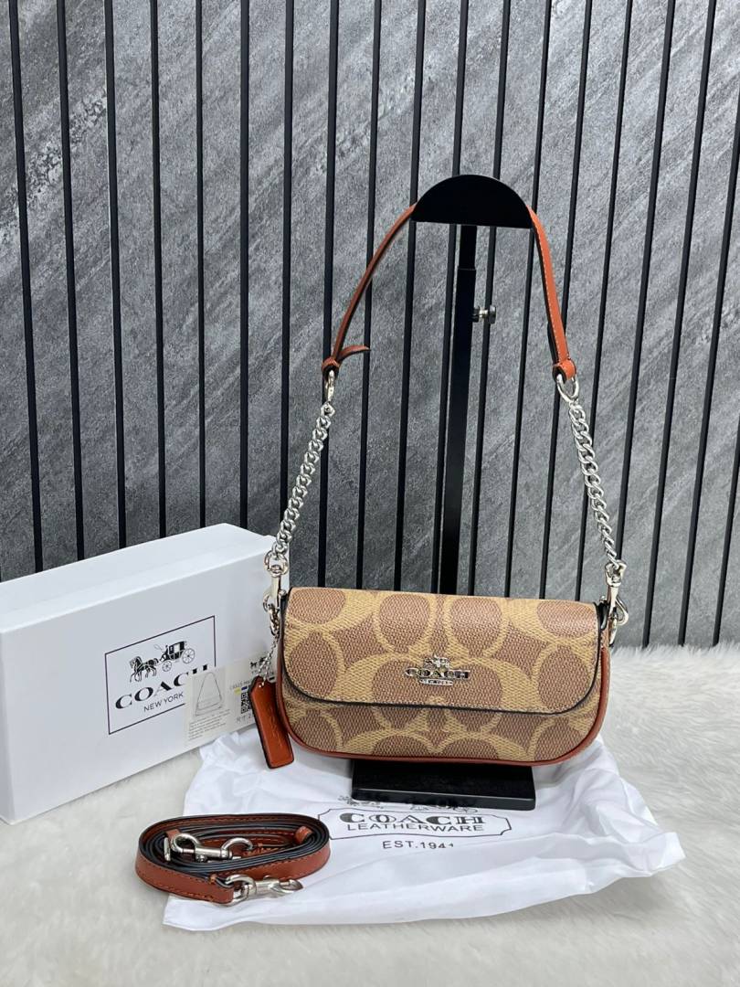 Coacch Hailey Apricot-Beige ShoulderBag With Original Box & DustCover