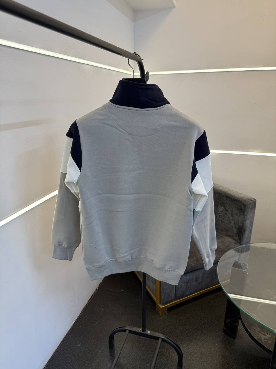 Ralf lauren imported half zip sweatshirt navy grey