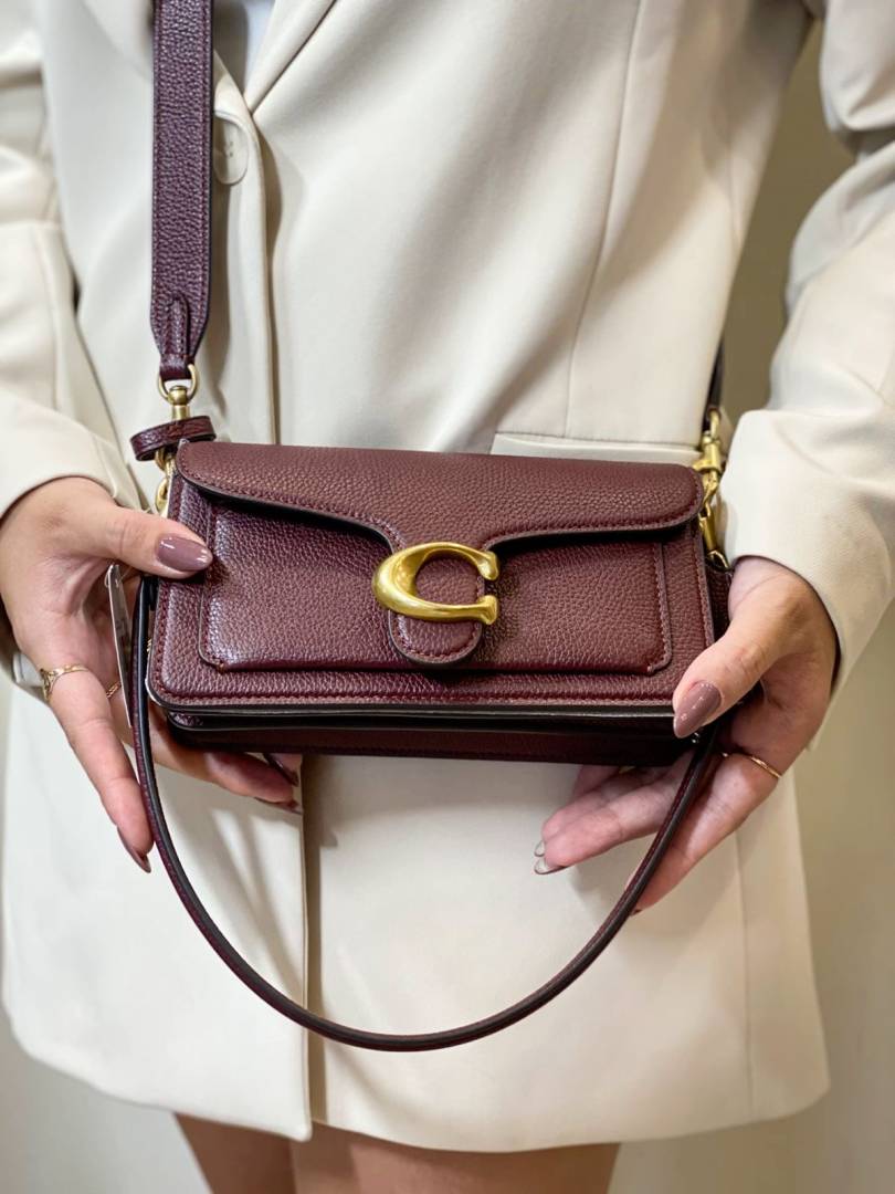 Coacch CB Tabby 20 Wine Highend With Original Box CarryBag & DustCover (Highend With Inside Flap Branding)