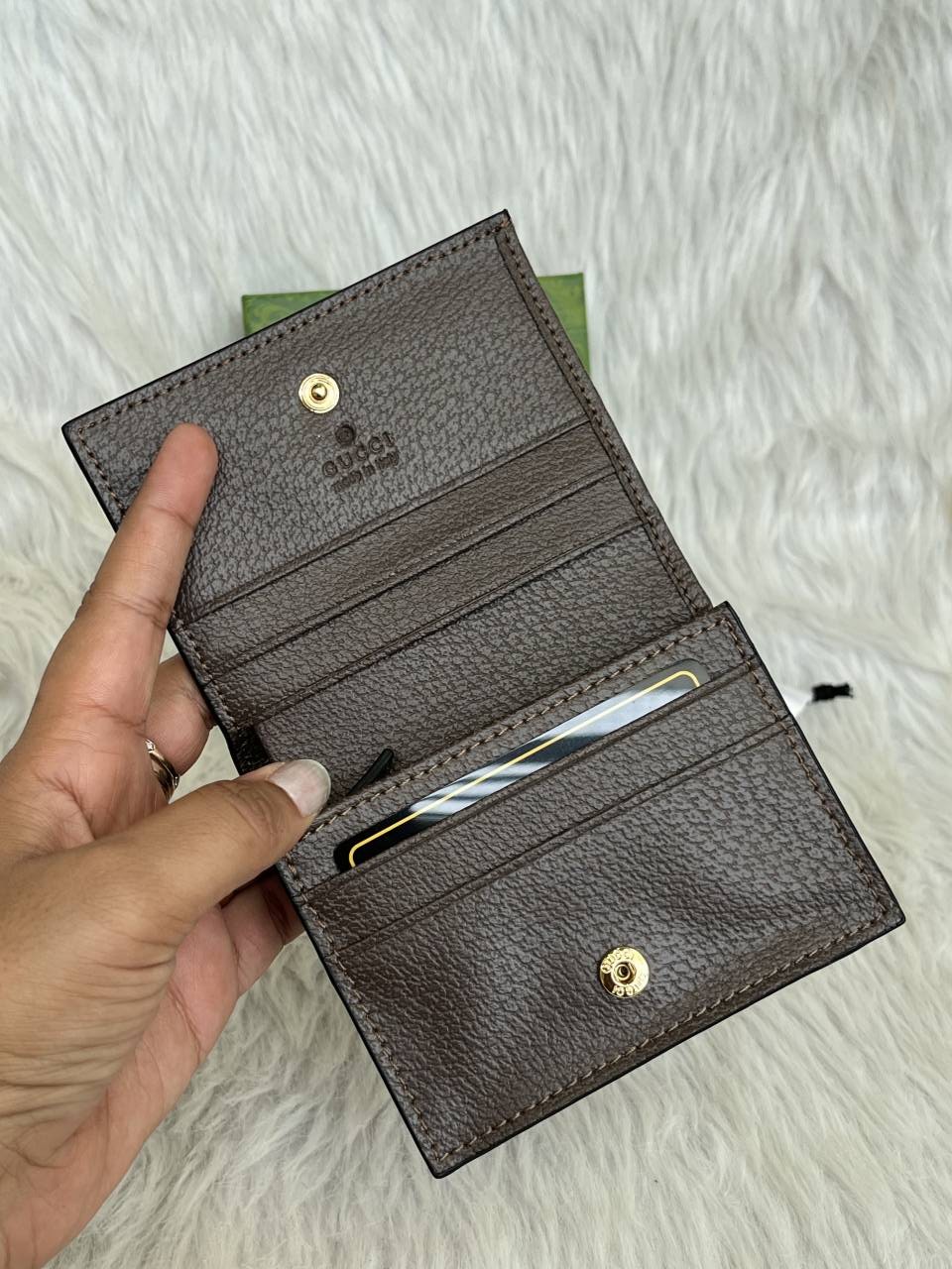 Guchii 02 Brown Mono Wallet With Original Box & DustCover Premium Quality