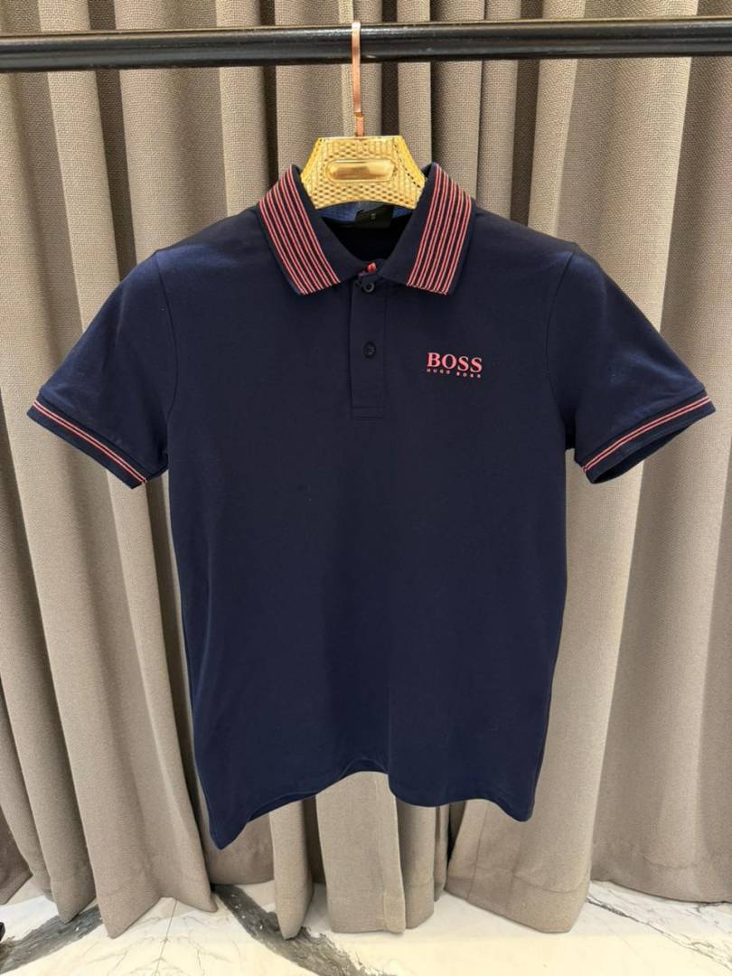Hugo Bos Chest Logo Polo T-shirt Black