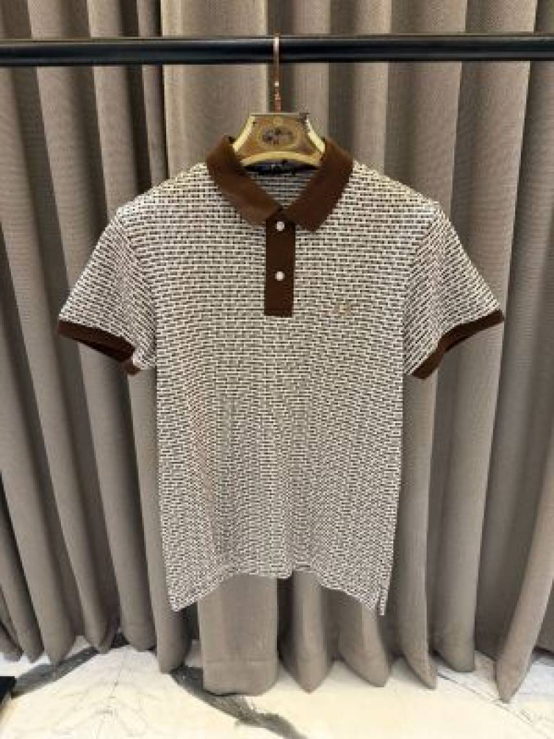 Fred Perry Chest Logo Polo T-shirt Brown