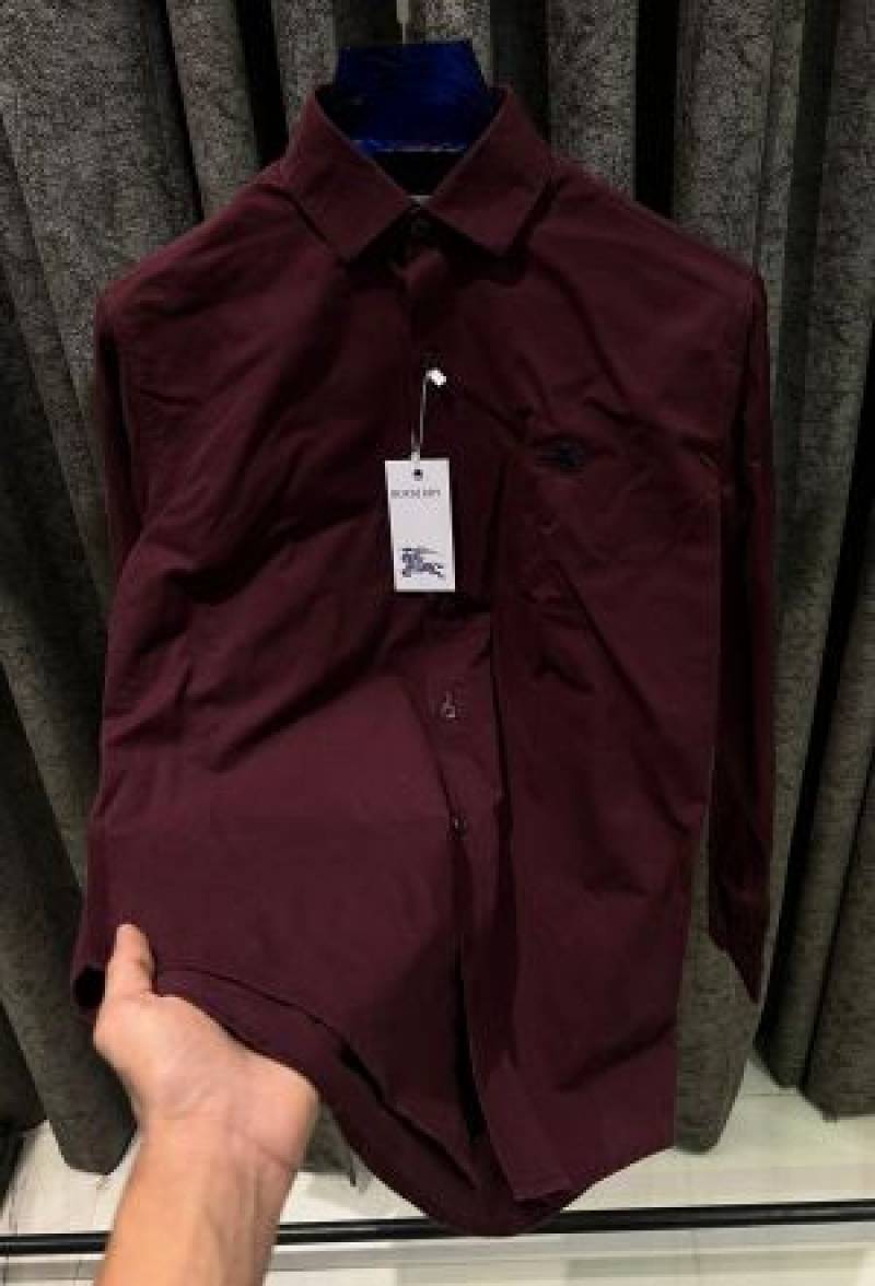 BURBERY IMPORTED STORE ARTICLE SHIRT MAROON