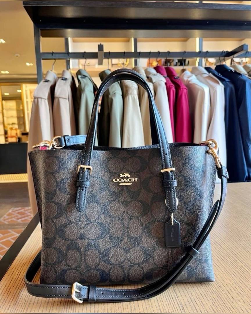 Coacch Mollie 25 SuperPremium Coffee Black Small Tote With OriginalBox DustCover