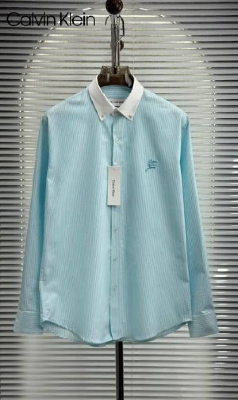 Calvin Klei Chest Logo Full Sleeves Shirt Sky Blue