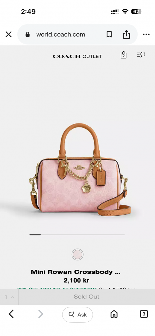 Coacch CB NWT Mini Rowan Pink Edition Crossbody With OriginalBox CarryBag & DustCover