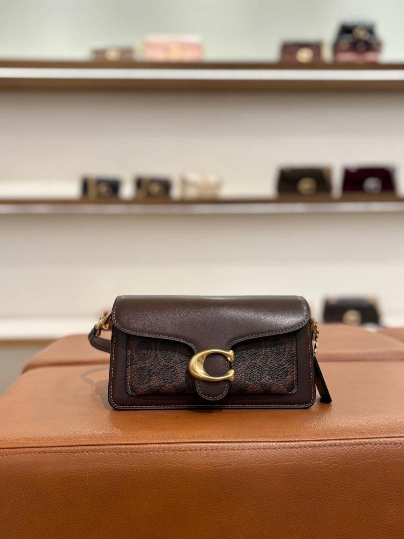 Coach CB Tabby 20 Wine-Mono Maple Crossbody Bag With OriginalBox DustCover Highend