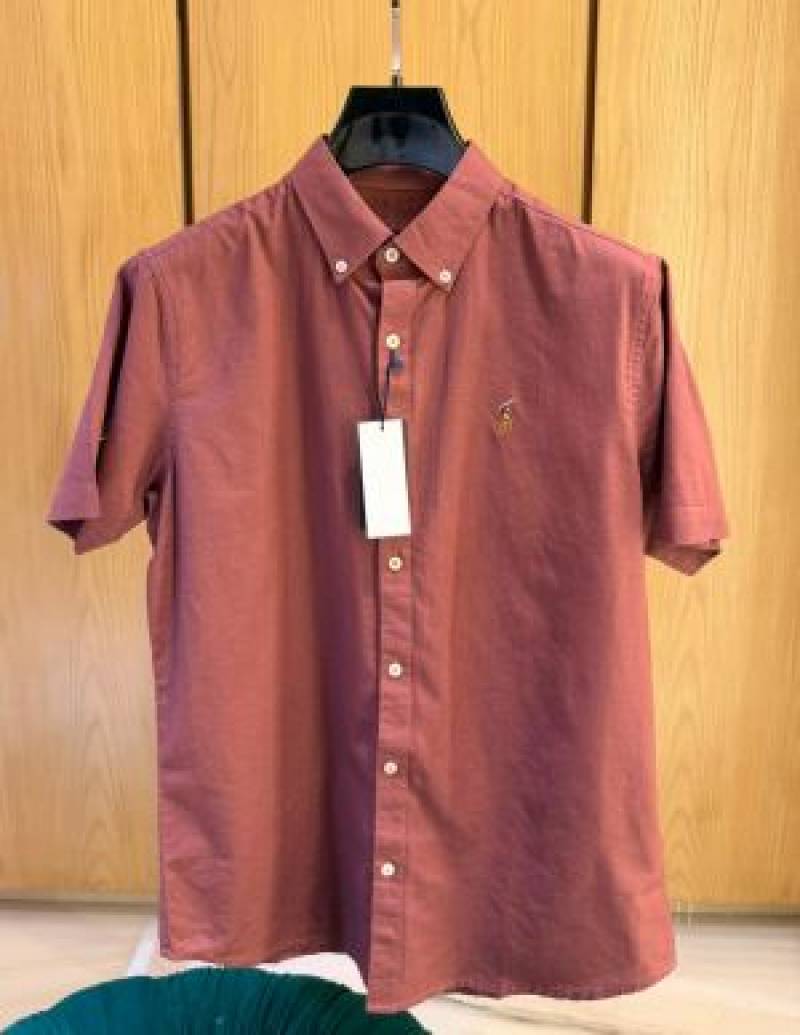 RALPx-H LAUREN POLO STORE ARxTICLE IMPORTED leelan fabric SHIRT