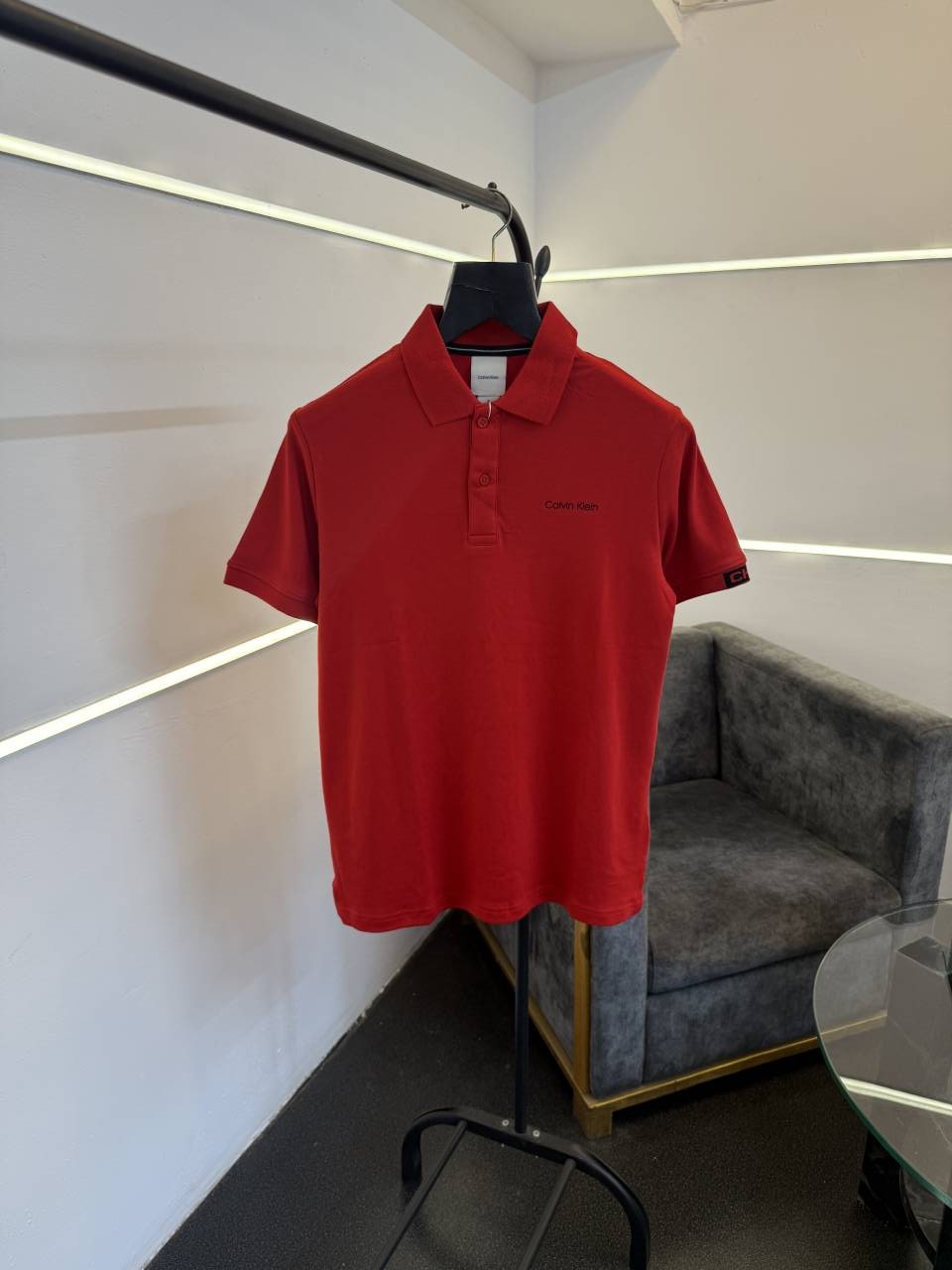 Calvin kline imported polo tshirt red sale