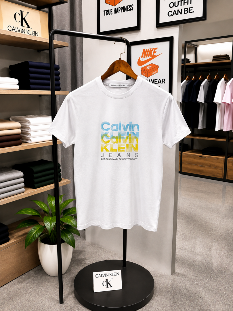 Calvin klei imported round neck tshirt white