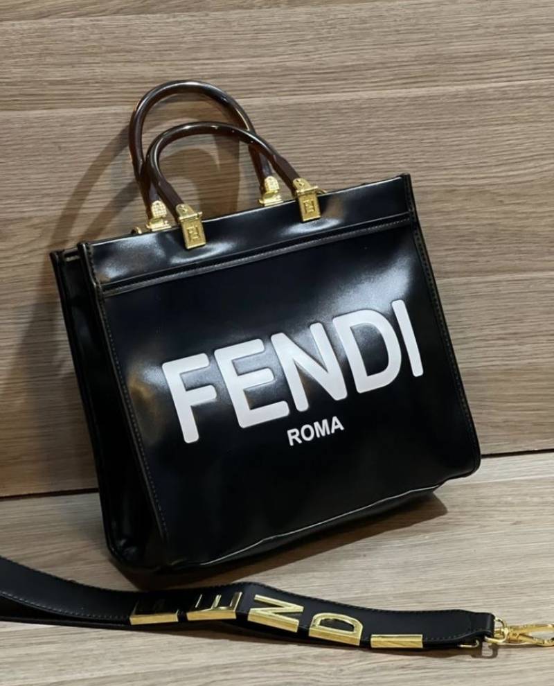 Fenddi Sunshine Shopper Tote Large Size With Charm LongBelt