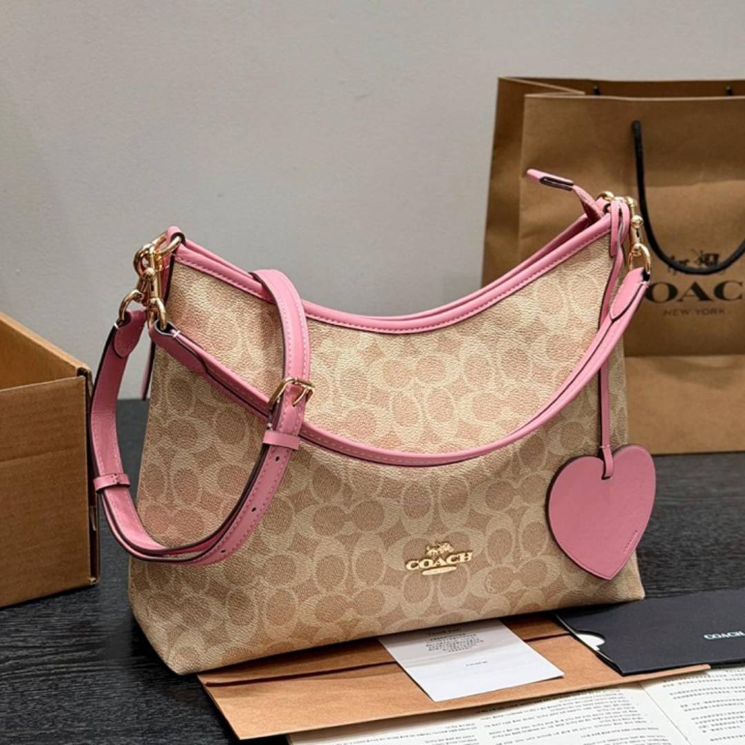 Coacch Laurel Special Edition PinkHeart Hobo Tote With OriginalBox DustCover Tag