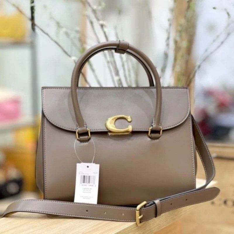 Coach_Broome_Carryall_Top_Handle_Shoulder_Bag_With_OG_Box_&_Dust_Bag_(Khaki-1008)
