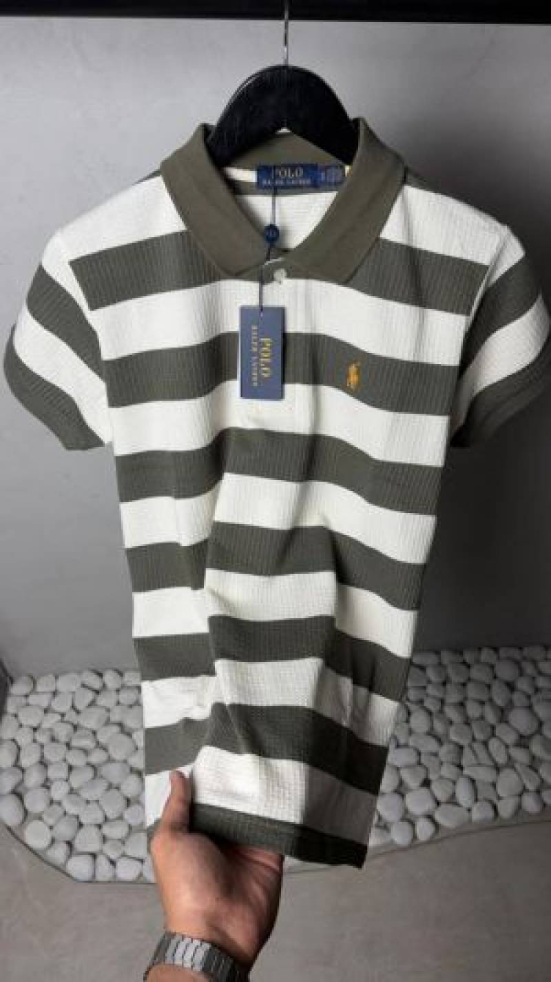 Ralp_ Laure_n Premium Knit Striped Polo T-Shirt With OG Box Packaging 1471. Sale offer  VS1000