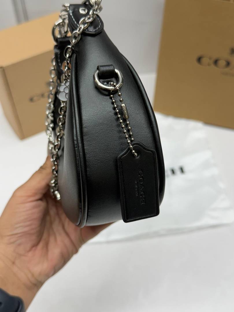 Coacch CB Jonie Black Silver With Charm OriginalBox CarryBag DustCover