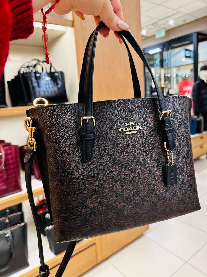 Coacch Mollie 25 SuperPremium Coffee Black Small Tote With OriginalBox DustCover