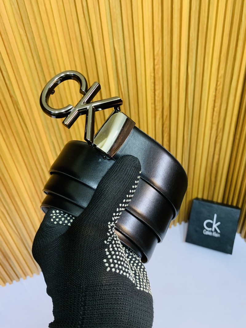 22 CK CALVIN KLINE FULL BLACK PREMIUM QUALITY BELT WITH BOX