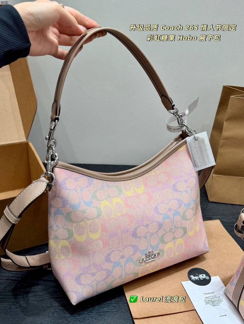 Coacch Laurel Special Edition Rainbow Hobo Tote With OriginalBox DustCover Tag