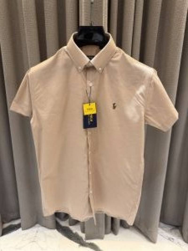 Ralph lauren Premium Half Cotton Light Beige Shirt