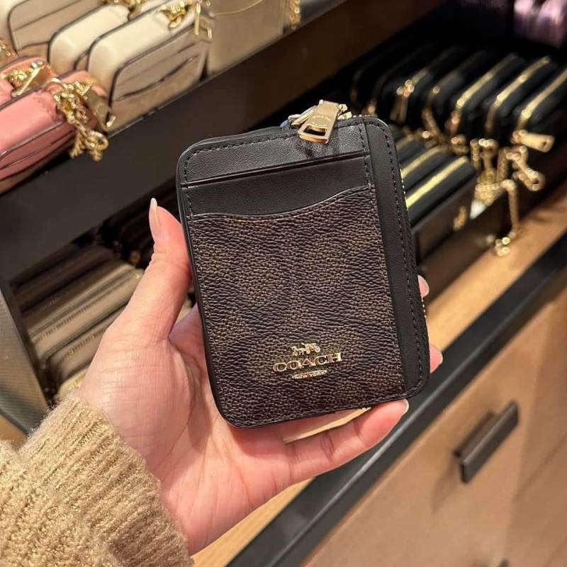 Coacch_CC-3_Zip_Card_Case_Mini_Wallet_With_Original_Box
