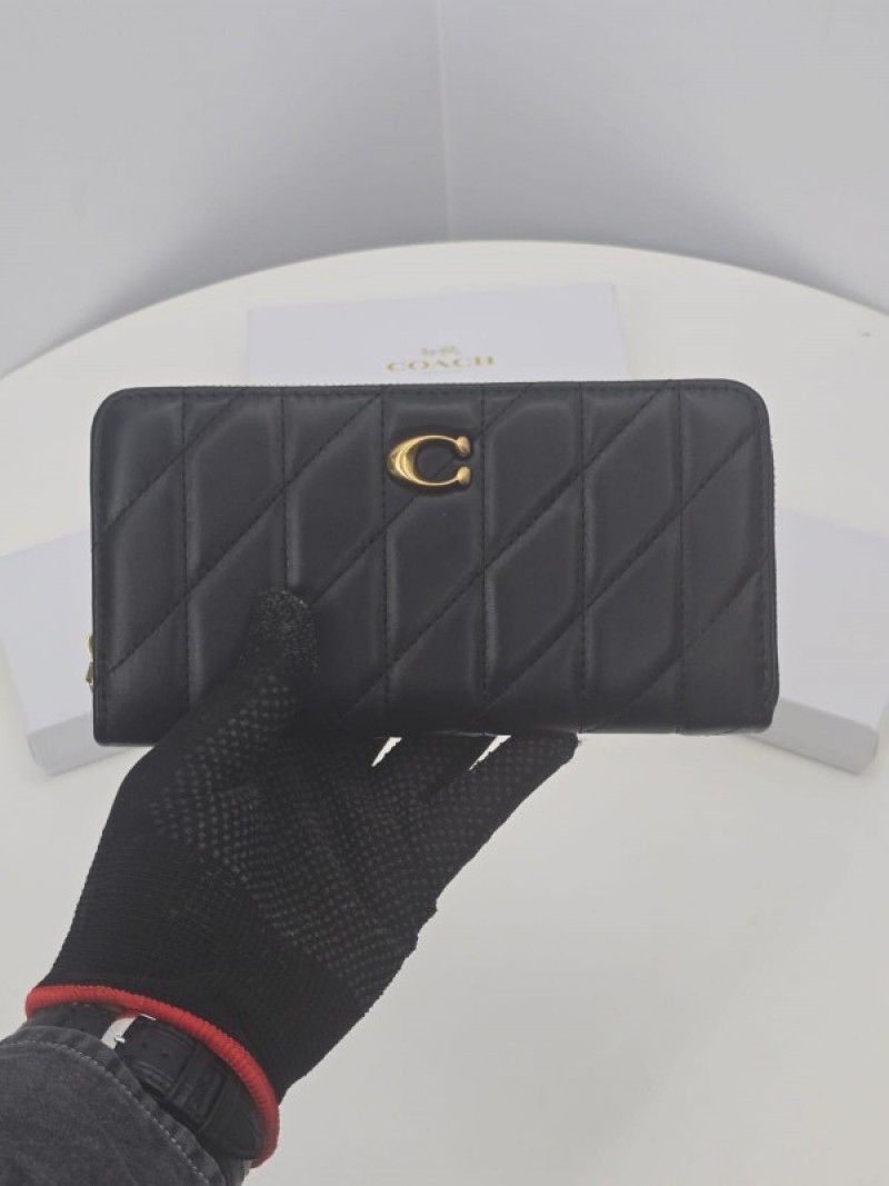 Coach_Accordion_Pillow_Zipper_Wallet_With_OG_Box_Dust_Bag_(Black-857)