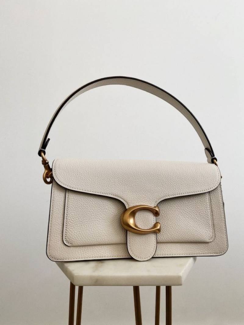 Coaach Tabby 26 Shoulder Bag With OG Box & Dust Bag (White - 846)
