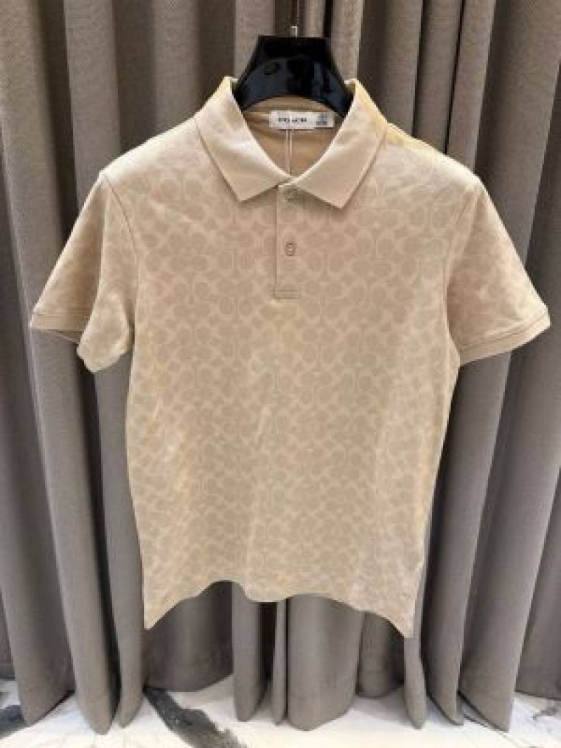 Coatch imported Polo Tshirt Full Monogram beige