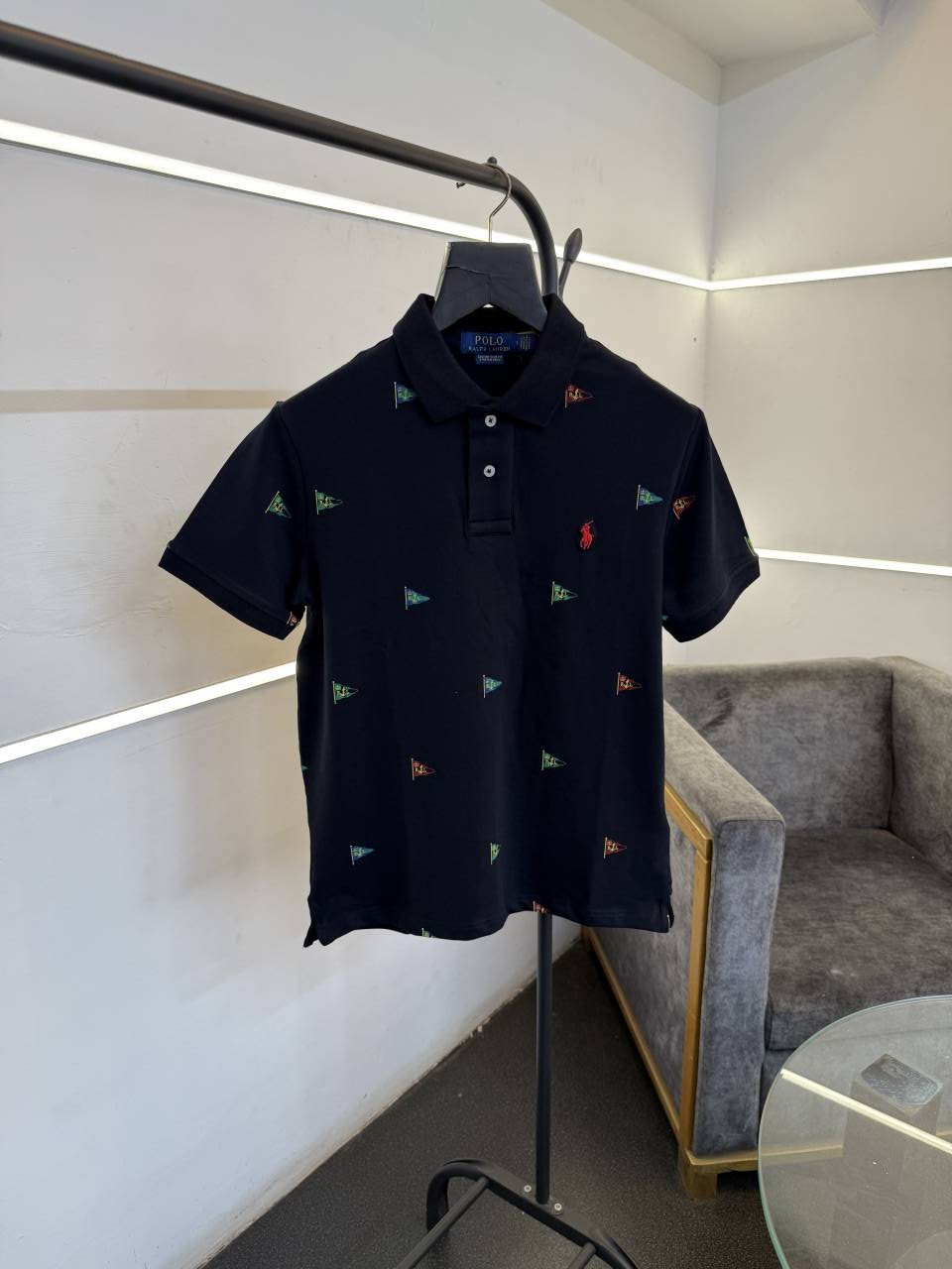 Ralf lauren imported embroidery logo polo tshirt navy  sale