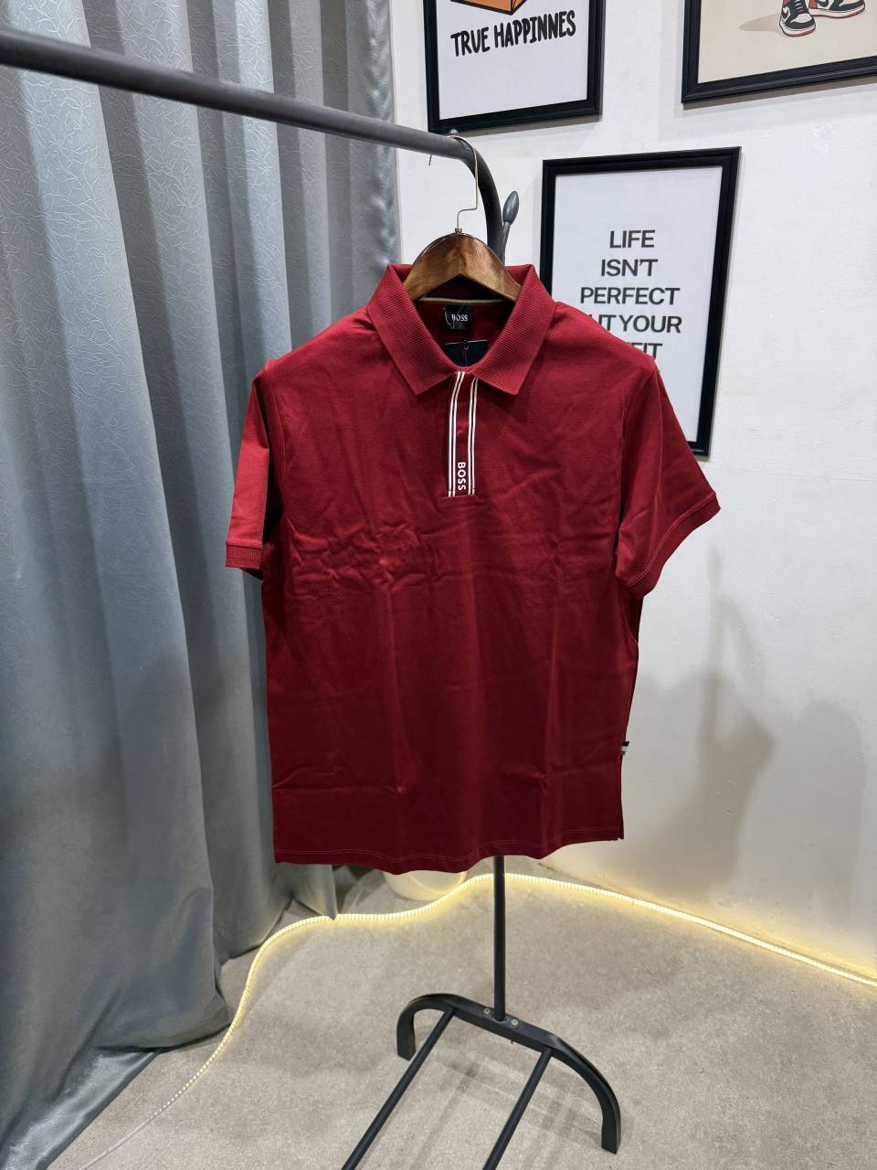 Hugo bos imported box pack polo tshirt maroon