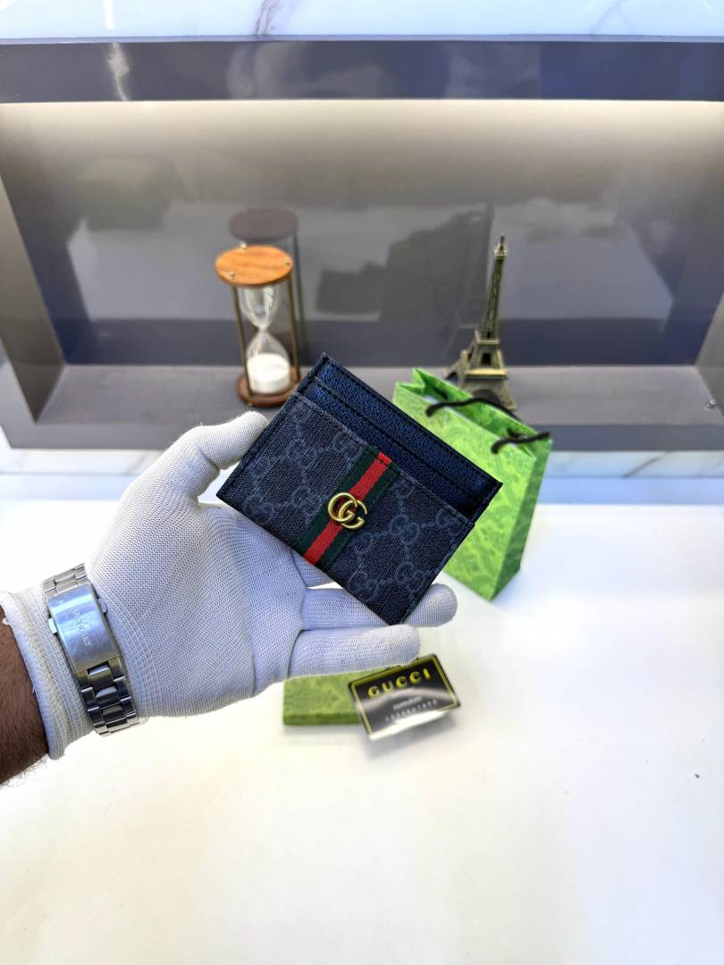 Guchi Card Holder Black Fa 534