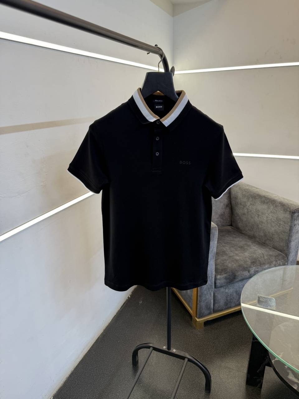 Hugo bos imported polo tshirt black