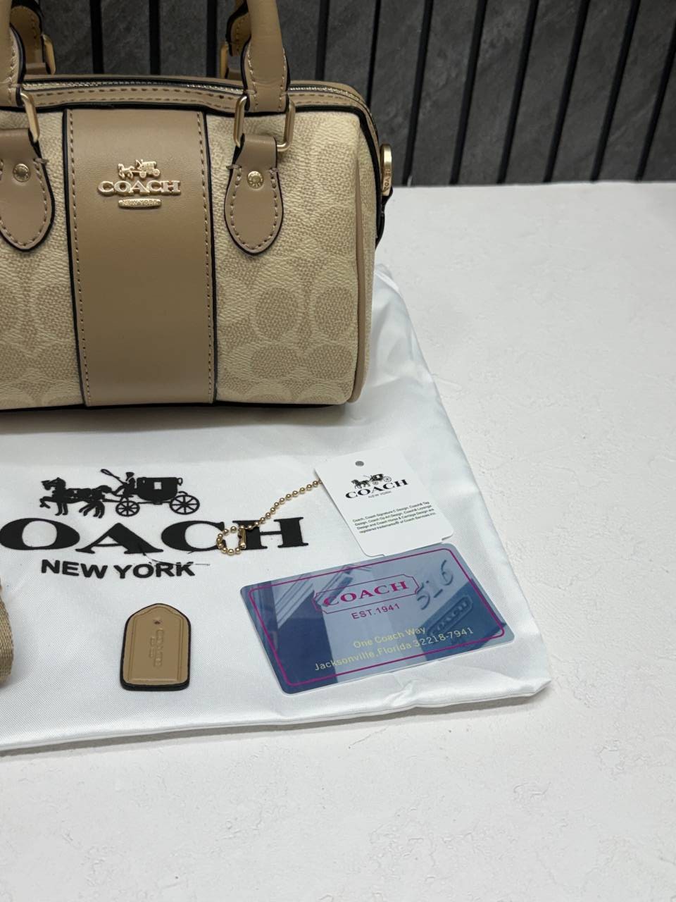 Coacch Rowan Mini Milk Tea With OriginalBox DustCover
