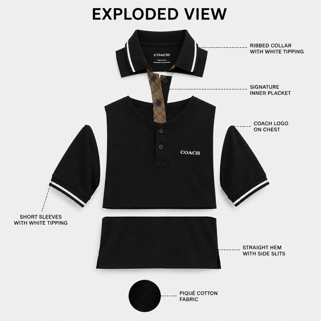 COACx-H IMPORTED STORE ARTICLE POLO T-SHIRT