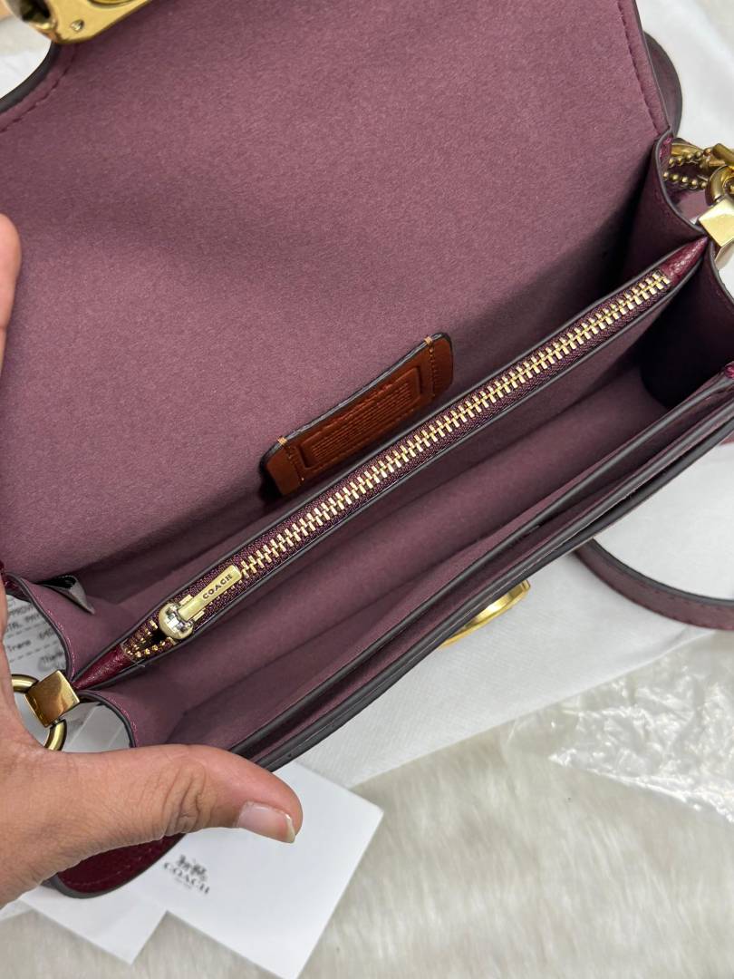 Coacch CB Tabby 20 Wine Highend With Original Box CarryBag & DustCover (Highend With Inside Flap Branding)