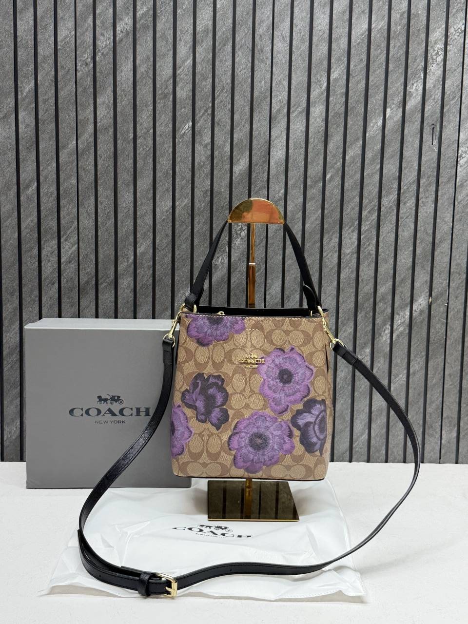Coacch Bucket Floral Print With Original Box & DustCover