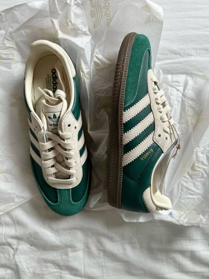 Adiddas samba og collegiate green cream white