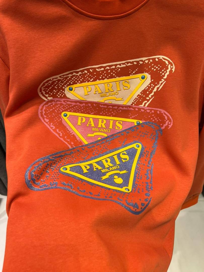Pradda paris imported sweatshirt store article orange