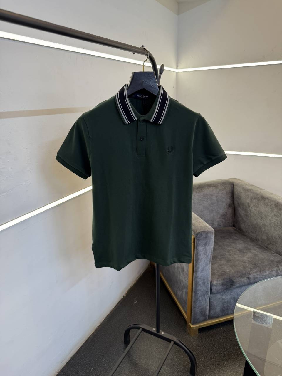 Fred perry imported polo tshirt bottle green sale